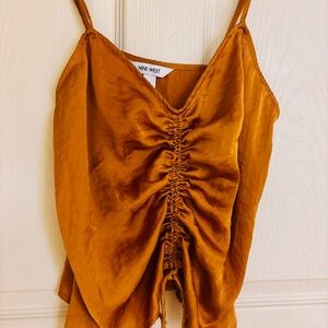 Nine West Women's Gathered Rust Camisole
